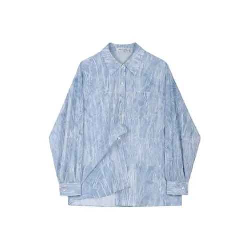 VEGA CHANG SS24 Рубашка Женская Tie Dye Blue