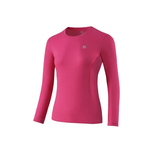 BMAI Бег Т-Рубашка Женская Красная Розовая