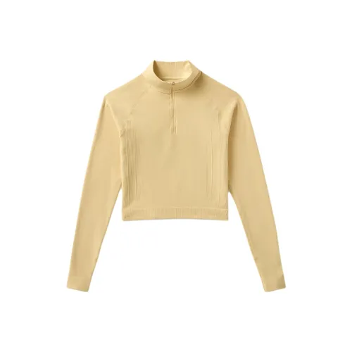 FILA FW24 Breakpoint Бесшовный Quarter Zip Трикотаж Женский Желтый