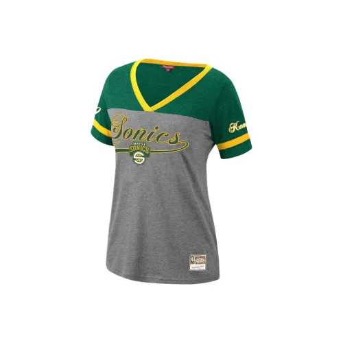 NBA x MITCHELL NESS Seattle Supersonics T-Shirt Женская Зеленый Серый