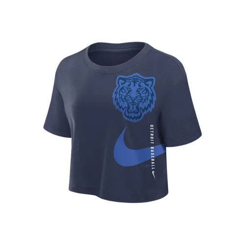 nike x MLB T-рубашка Женская Морской синий Detroit Tigers
