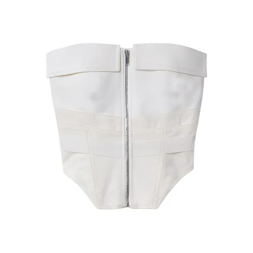 DION LEE SS23 Без бретелей Топ Женский Белый