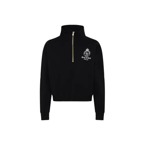 SPORTY & RICH Черный Женские Свитшоты