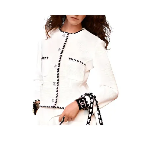 CHANEL SS21 CHANEL Inspired Пальто Женское Белое