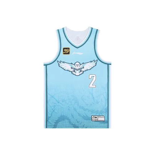 Лайнер CBA Collection Баскетбольная Джерси Классическая версия 24 25 Qingdao Команда Wang Ruize Размер 2 Мужской Светло-синий