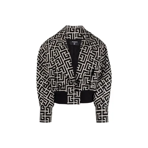 BALMAIN Куртки Пальто Женские Черный Белый
