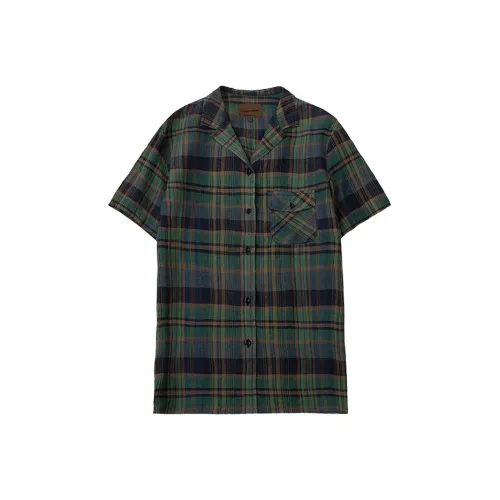CYCLE DOCUMENT Рубашка Женская Темно-зеленая Клетка