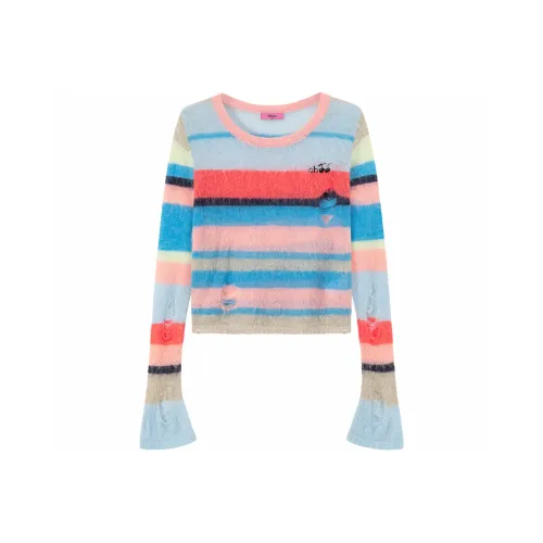 CHUU Радужный Полосы Женская Трикотажная