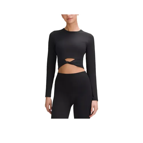 lululemon Nulu™Cropped Collection Рубашка Женская Черная