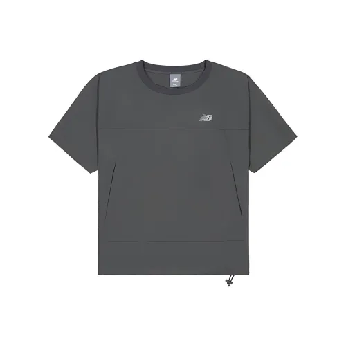 New Balance Т-рубашка с рукавом-трубкой женская серая