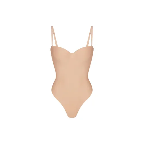 SKIMS Комбинезон с бретелями и подкладкой BODYSUIT Женская Глина Глина