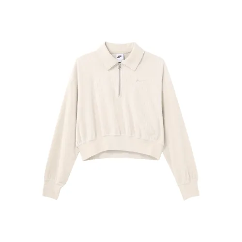 NIKE Экрю Женские Свитшоты