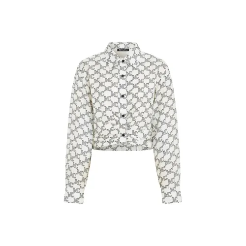 MO&CO Белое основание с цветочным принтом женские рубашки