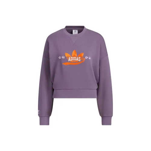 adidas originals MC Crew Темно-серый Фиолетовый Женские Свитшоты