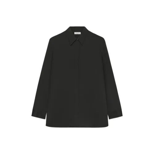ARITZIA FW24 BABATON Casting Silk Shirt Women's BLACK BLACK