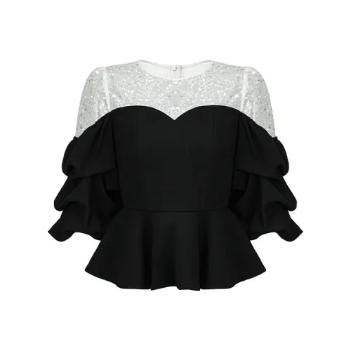 CHICHY CHICHY Размер Sister Large Дизайнер Intent Рубашка Женская Черная