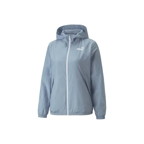 PUMA T7 Essentials Твердый Ветровка Женская Синяя