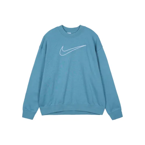 Nike Толстовка Женская Синяя Серый