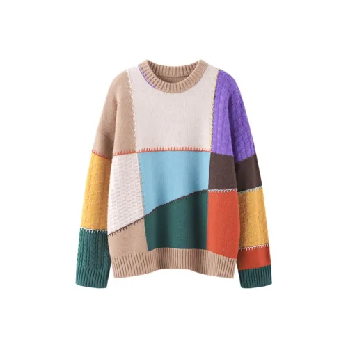 MAIGRE SIMHAT Кашемир Свитер Женские CAMEL+Синий+Белый+Зеленый