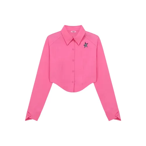 CHUU Однотонная рубашка с геометрическим узором весенне-осенняя женская