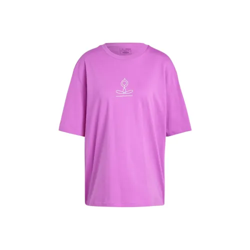 Adidas GymAEROREADY Рукав с оборванным плечом T-рубашка Женская Фиолетовая