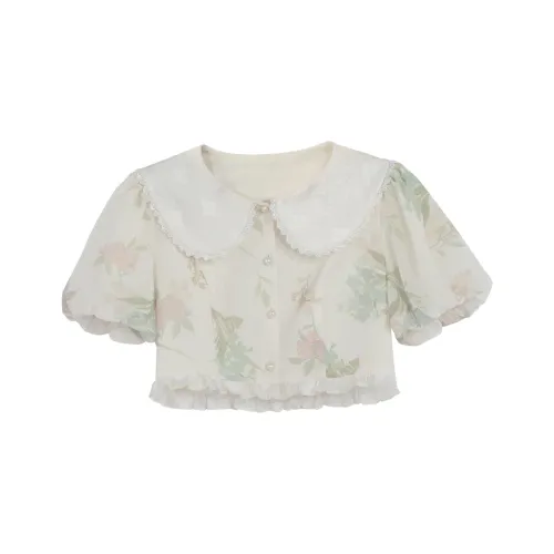 Snbl Абрикос Женские Шифоновые Рубашки