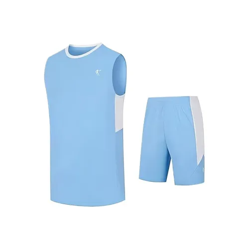 QIAODAN Баскетбольный костюм мужской облако PEAK синий Джордан белый