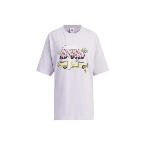 Adidas Originals Т-рубашка с рукавом-танк Женская Светло-фиолетовая