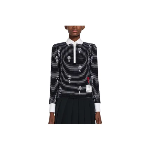THOM BROWNE Морской синий Женские Поло