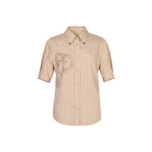 XG Кофейно-бежевый Женские Рубашки