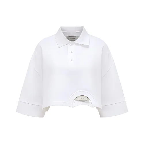 FENG CHEN WANG Деконструкция Белый Женские Поло