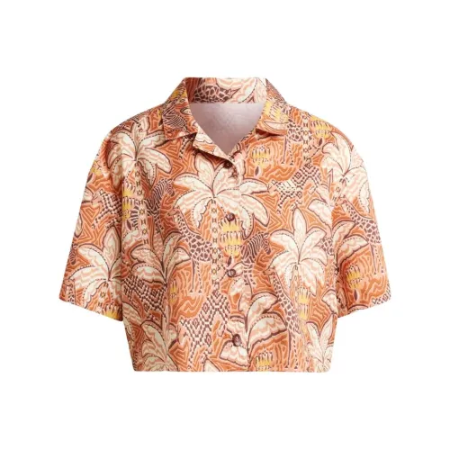 Adidas Originals X FARM RIO FARM Rio Рубашка Женская Коричневая