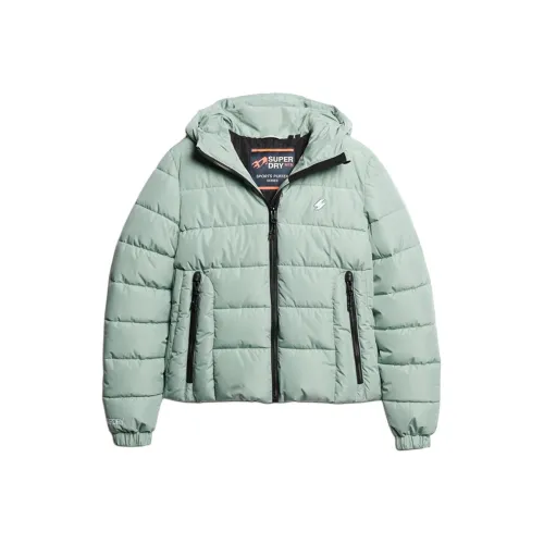 SUPERDRY Куртки и пальто женские мятно-зеленого цвета