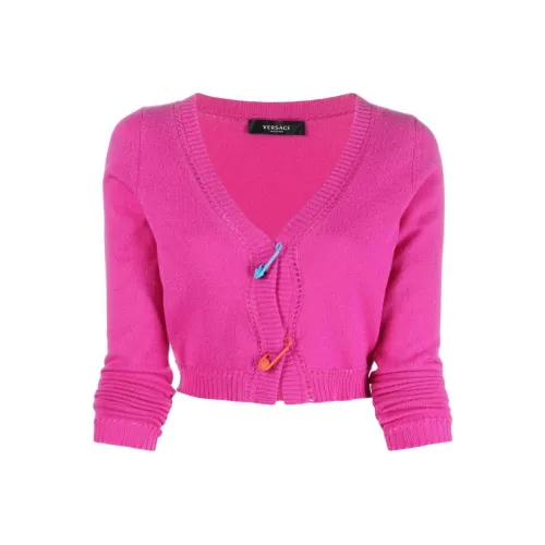 VERSACE Розово-красные Женские кашемировые свитеры