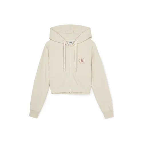 Mlb Base Logo x Круг Basic Logo Boston Red Sox Толстовка Женские Крем