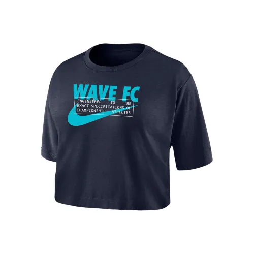 NIKE Темно-синие Женские Футболки