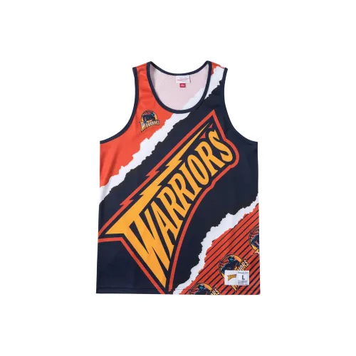 MITCHELL NESS x NBA Warriors Team Баскетбольная Джерси Мужская Оранжевая Красная