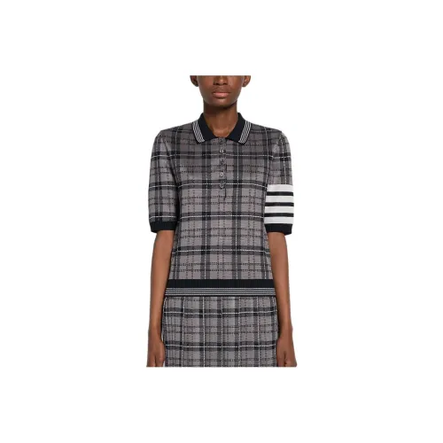 THOM BROWNE Средне-серый Женские Поло