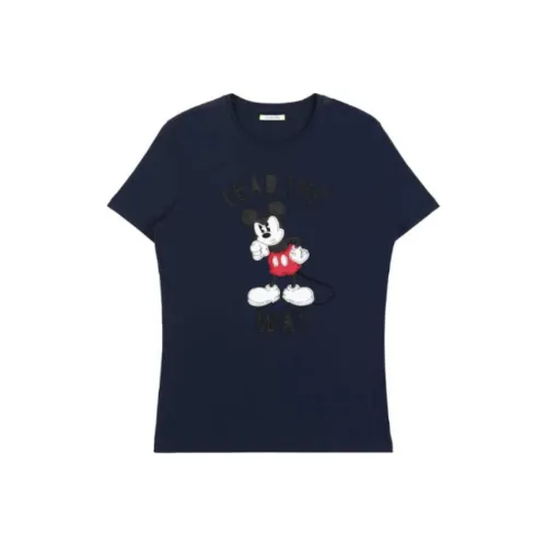 Цвет айсберга T Рубашка Женские Темно-синий