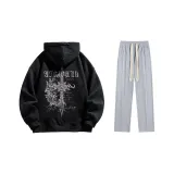 Комплект (Черный стандартный + Серый повседневный штаны)