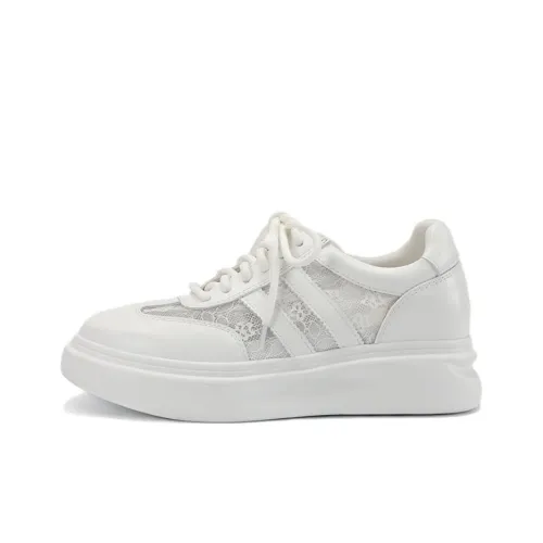 DIBO MID Топ Скейтборд Кроссовки Женские Белые