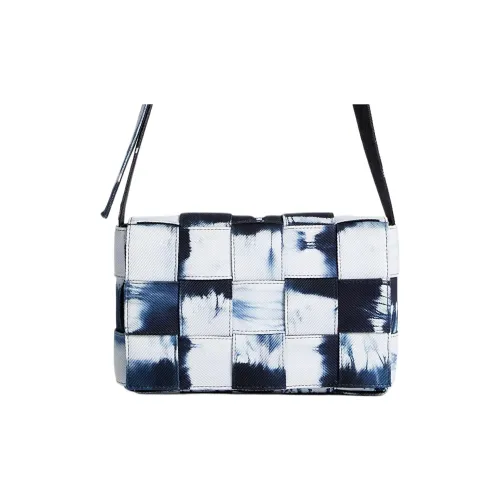 Bottega Veneta Cassette Denim Сумка через плечо Средняя Мужская Морской Синий и Белый