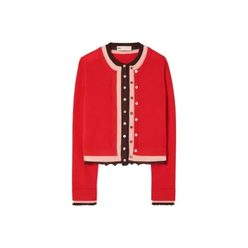 TORY BURCH SS23 Кашемир Свитер Женские Красный