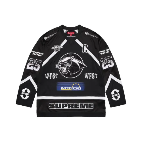 Supreme SS25 WEEK1 Rhinestone Hockey Jersey Unisex