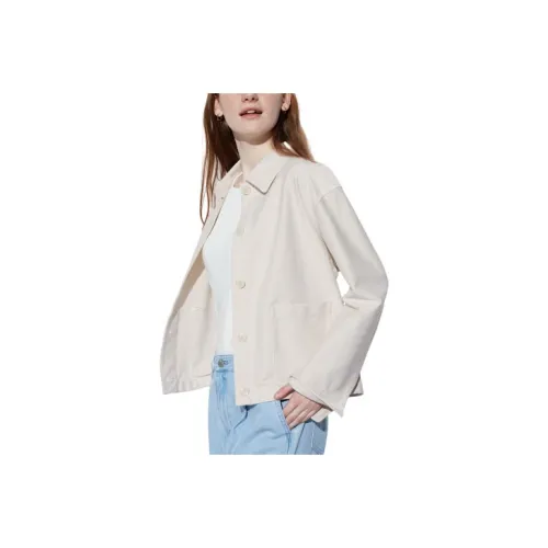 UNIQLO Куртки и Пальто Женские Светлый Бежевый
