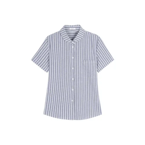 HACHIXIAOJIE Черный Белый Женские Рубашки