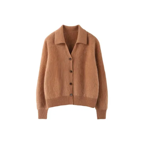 MAIGRE SIMHAT Кашемир Свитер Женские Кардамоновый Коричневый