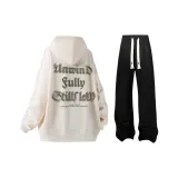 Абрикос + Черный Повседневные Брюки