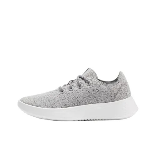 Allbirds Wool Runner Амортизация Низкий Топ Беговые кроссовки Женские Средне-серый