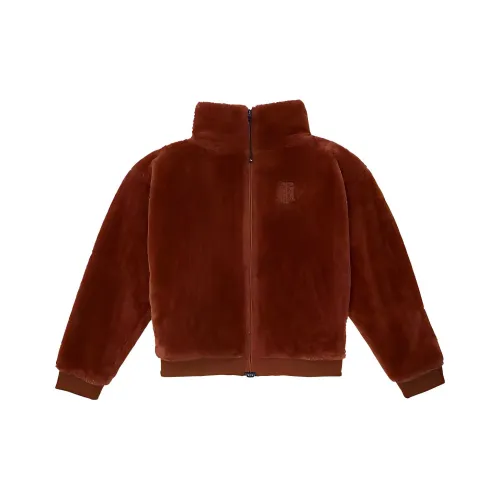 Tommy Hilfiger Искусственный мех Толстовка Топы Куртки Пальто Женские Красный Коричневый